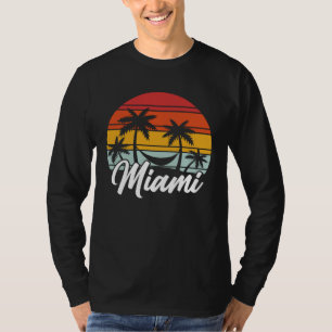 Miami Vintage Vacation Beach Ocean Summer Miami T-Shirt