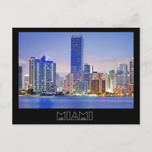 Miami's Brickell Avenue skyline Postcard