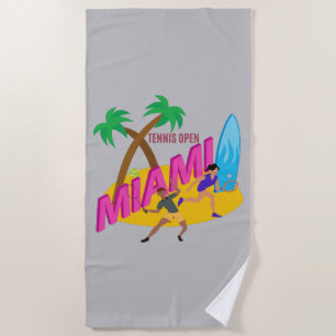 Miani Open For Tennis Champs  Beach Towel