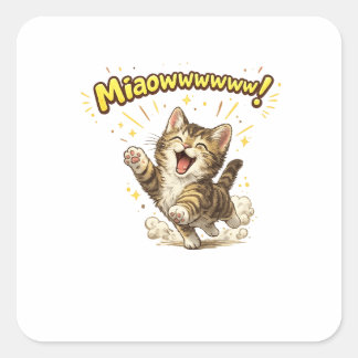 Miaowwwww! | Funny Cat Sticker for Cat Lovers