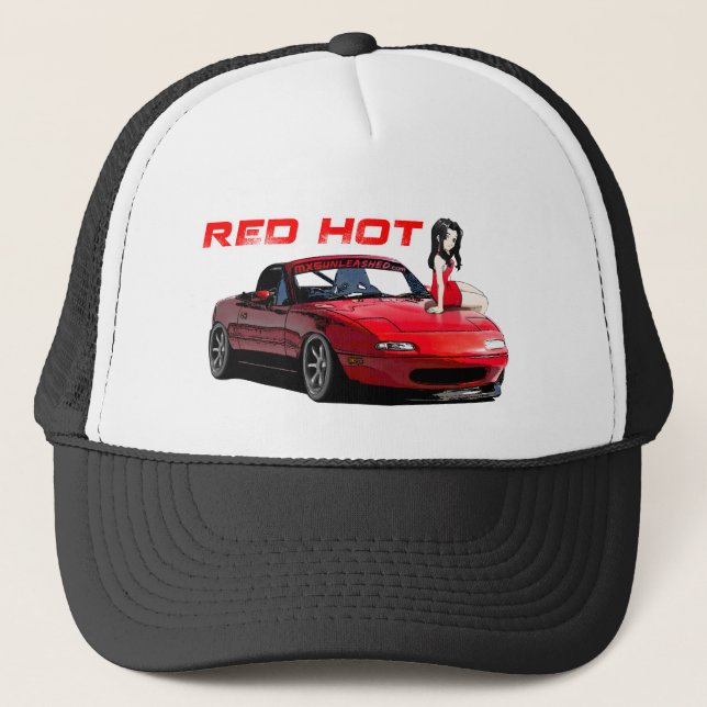 Miata MX-5 Red Hot Trucker Hat (Front)