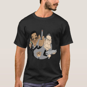MIB Agents Caricature: J, K and Frank the Pug T-Shirt