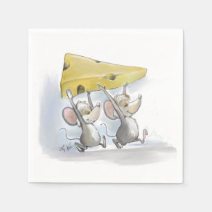 Mic and Mac Bringing In The Cheese Napkin