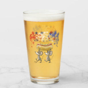 Mic And Mac's 4th Of July Night Picnic Glass Cup