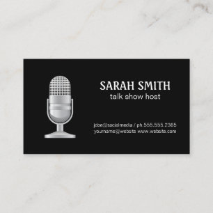 Mic   Blogger   Podcast Host Business Card