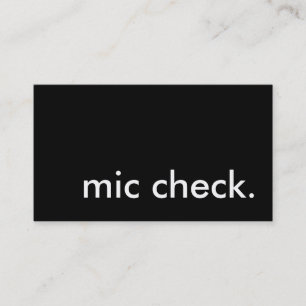 mic check. business card