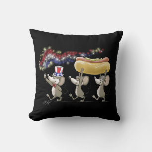 Mic, Mac And Moe's 4th Of July Night Pillow