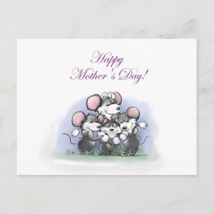 Mic, Mac and Moe's Happy Mother's Day Holiday Postcard