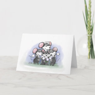Mic, Mac and Moe's Happy Mother's Day Illustration Card