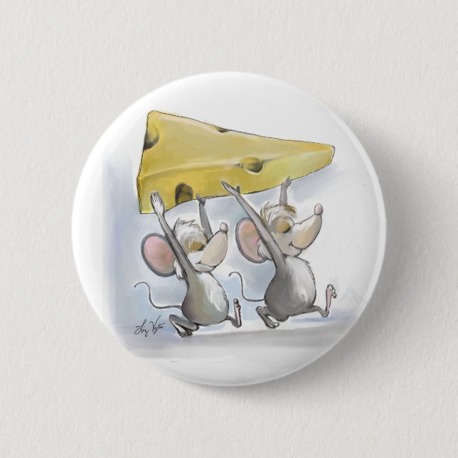 Mic & Mac Bringing In The Cheese Button (Front)