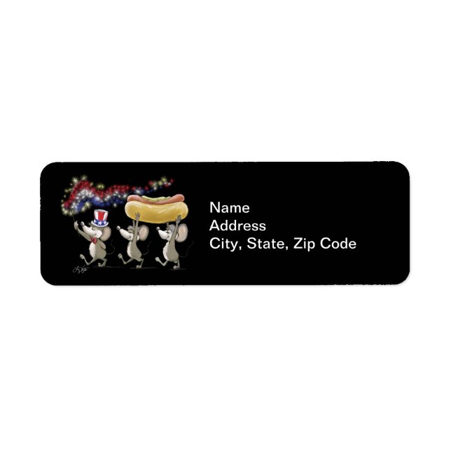 Mic, Mac & Moe's 4th Of July Night Address Labels (Front)