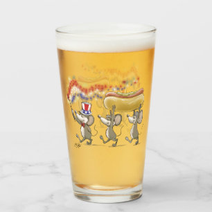 Mic, Mac & Moe's Happy 4th of July Glass Cup
