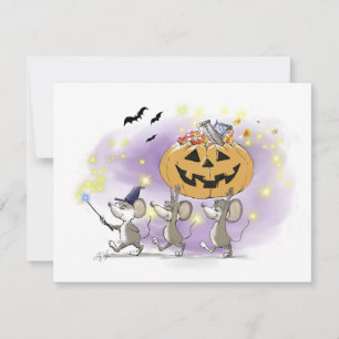 Mic, Mac & Moe's Happy Halloween Holiday Invitation