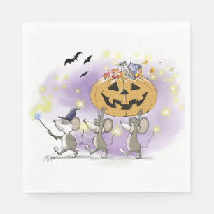 Mic, Mac & Moe's Happy Halloween Napkin