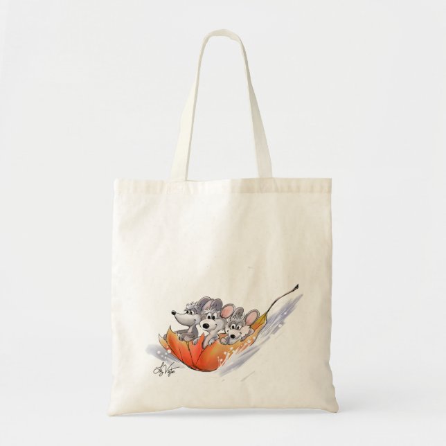 Mic, Mac & Moe's Winter Holiday Tote Bag (Front)