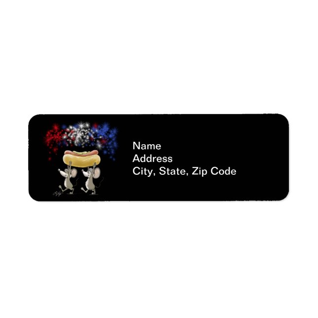 Mic & Mac's 4th of July Night Address Labels (Front)