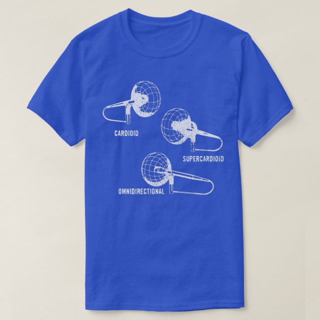 Mic Pick Up Pattern Music Recording Microphone  T-Shirt (Design Front)