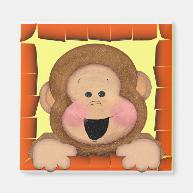 Mica Monkey Magnet (Front)