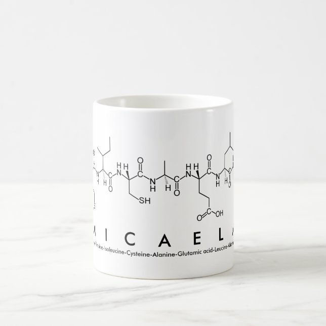 Micaela peptide name mug (Center)