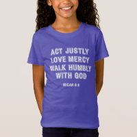 Micah 6:8 Act Justly White Bordered Text