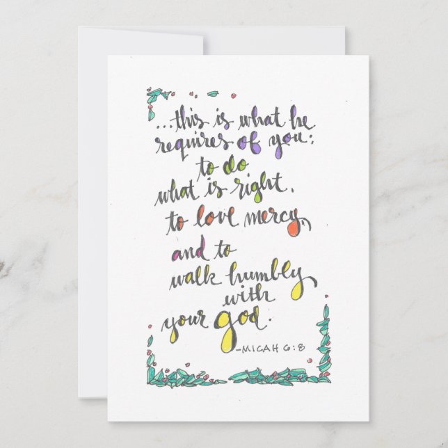 MICAH 6:8 CARD (Front)