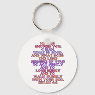 Micah 6:8 key ring