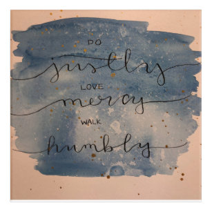Micah 6 8 Art Wall Decor Zazzle Co Nz