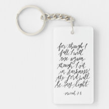 Micah 7:8 Handlettered Bible Verse Canvas Bag
