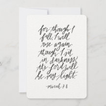 Micah 7:8 Handlettered Bible Verse 