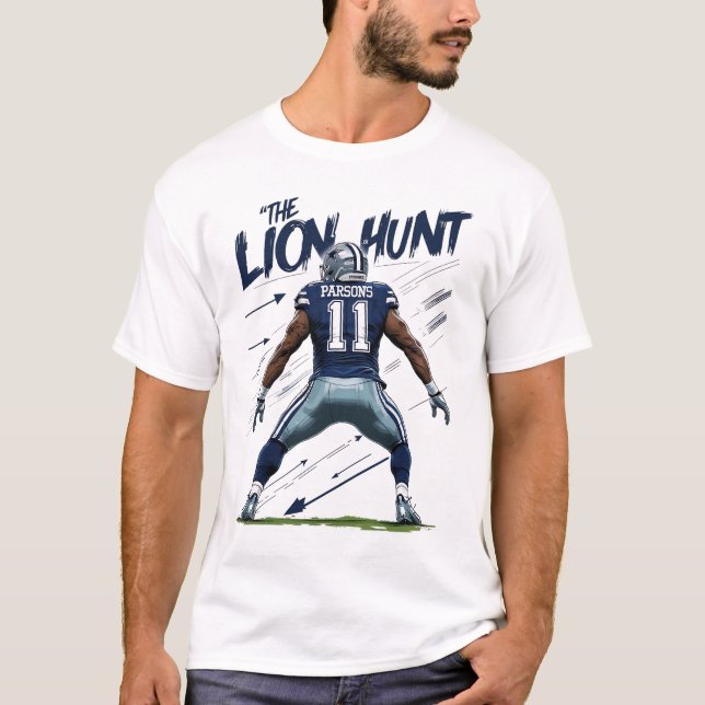 Micah Parsons “The LION HUNT” | Parsons 11 T-Shirt (Front)