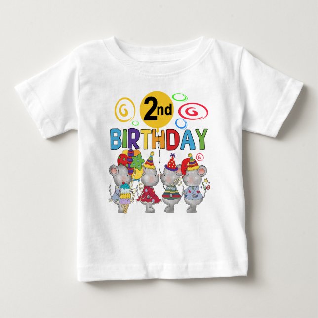 Mice 2nd Birthday T-shirts and Gifts (Front)