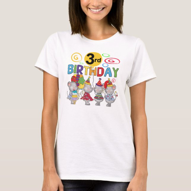 Mice 3rd Birthday T-shirts and Gifts (Front)
