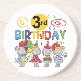 Mice 3rd Birthday T-shirts and Gifts Coaster