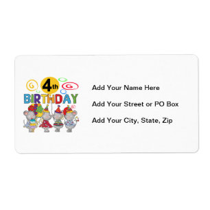 Mice 4th Birthday T-shirts and Gifts