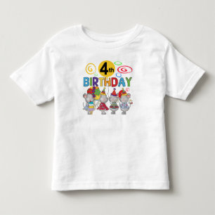 Mice 4th Birthday T-shirts and Gifts