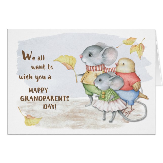 Mice and Bird Grandparents Day from Group (Front Horizontal)