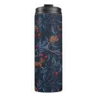 Mice and blackberries on navy