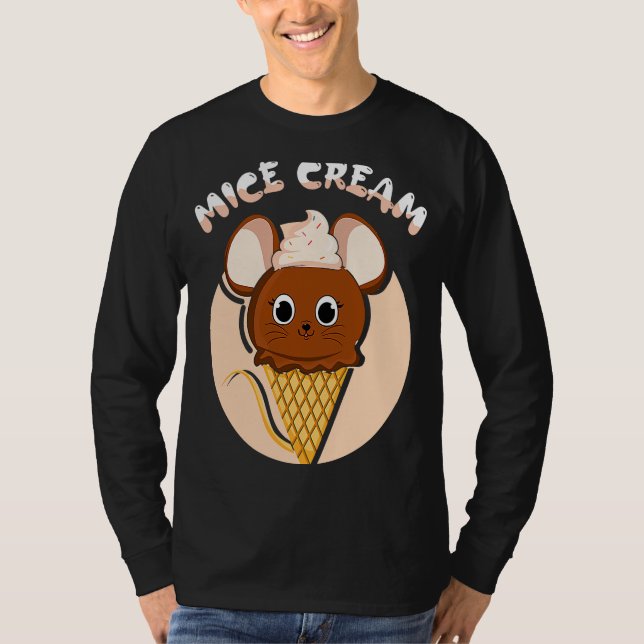 Mice Cream Dessert Ice Food  Mouse Whisperer T-Shirt (Front)