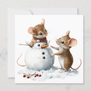 Mice Flat Christmas Card