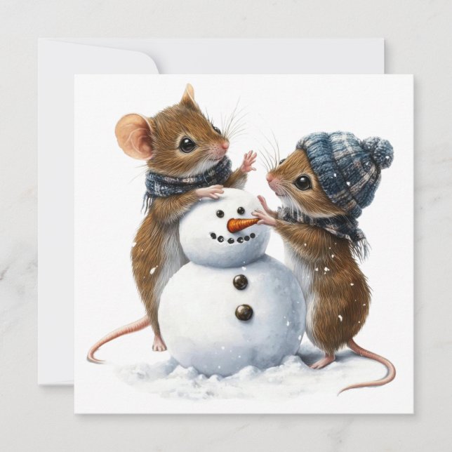 Mice Flat Christmas Card (Front)