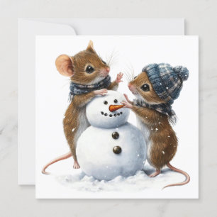 Mice Flat Christmas Card