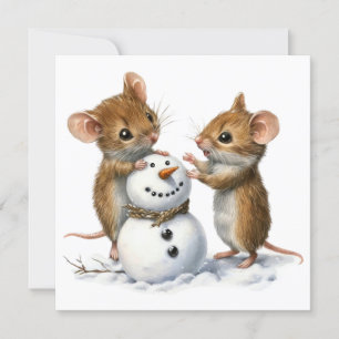 Mice Flat Christmas Card