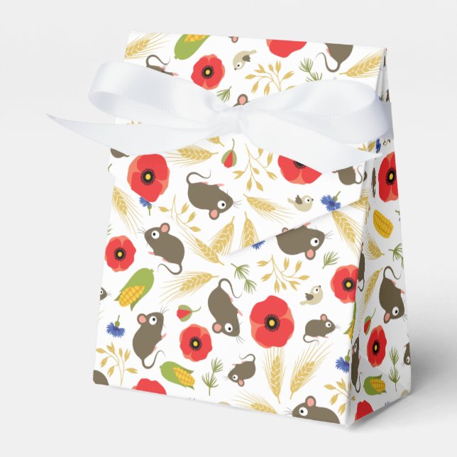 Mice in Grain Field Favour Box (Front Side)