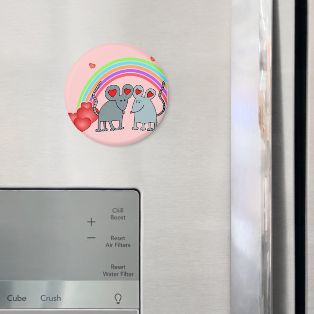 Mice in Love Valentines Magnet (In Situ (Fridge))