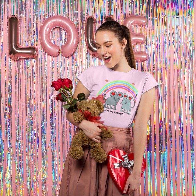 Mice in Love Valentines T-Shirt (Mice in Love Valentines Women's T-Shirt)