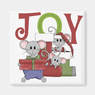 Mice JOY Christmas T-shirts and Gifts Magnet