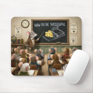 Mice Sitting in a Classroom Mouse Pad