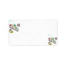 MICE SLEDDING IN SNOW labels