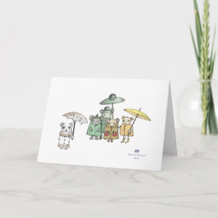 Mice Standing in the Rain Card