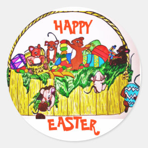 MICE STEAL EASTER CANDY stickers